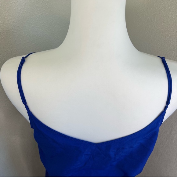 Express Blue Blouson Thin Strap Mini Dress Size Small - Picture 5 of 8
